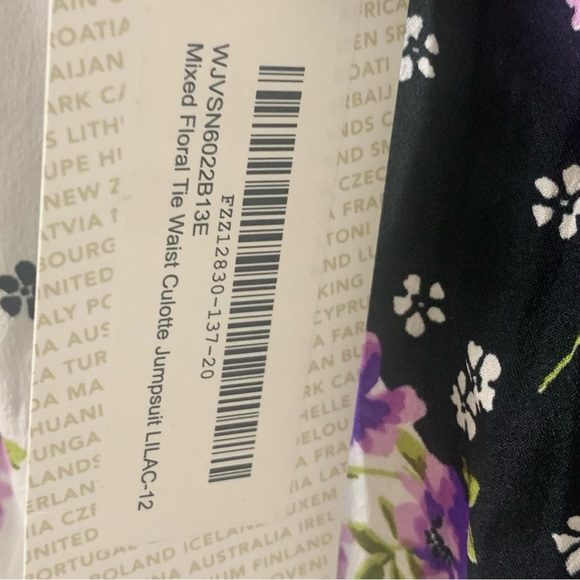 NEW Boohoo Sleeveless Mixed Floral Jumpsuit Patchwork Wide Leg Cropped - Picture 15 of 16